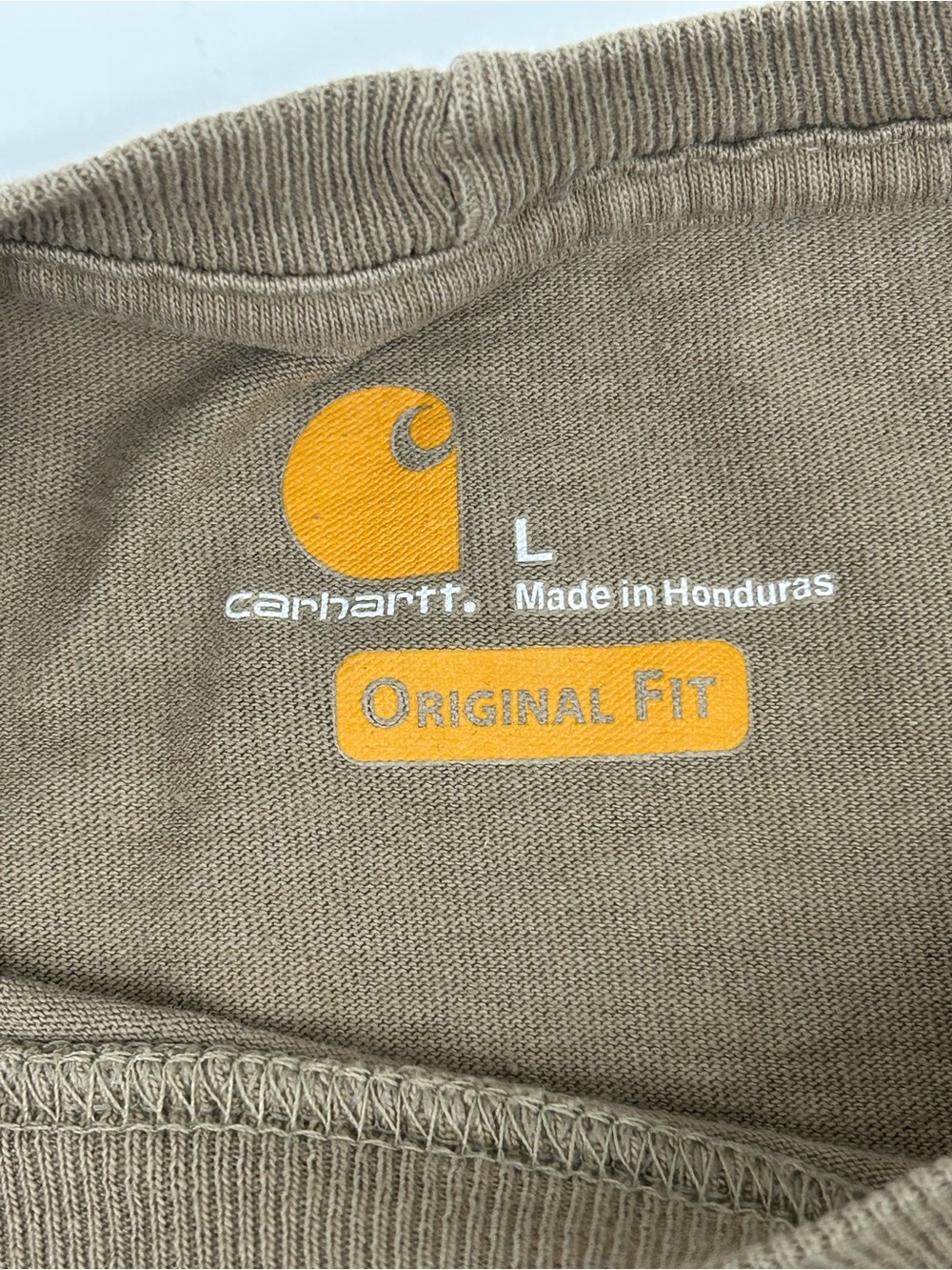 Carhartt Men’s Short Sleeve Pocket T-Shirt — Desert Brown L - Picture 3 of 5